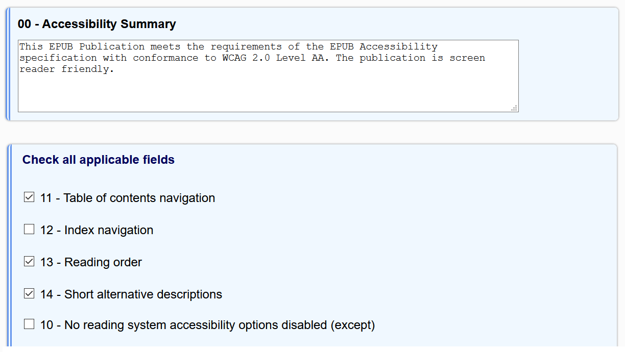 Distribution metadata fields