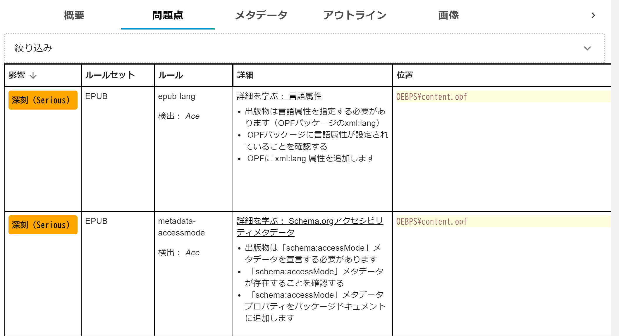 Ace違反タブ